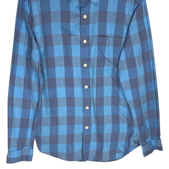 American Eagle Shirt Mens S Blue Gray Flannel Button Up Plaid Preppy Casual Soft - Picture 5 of 10